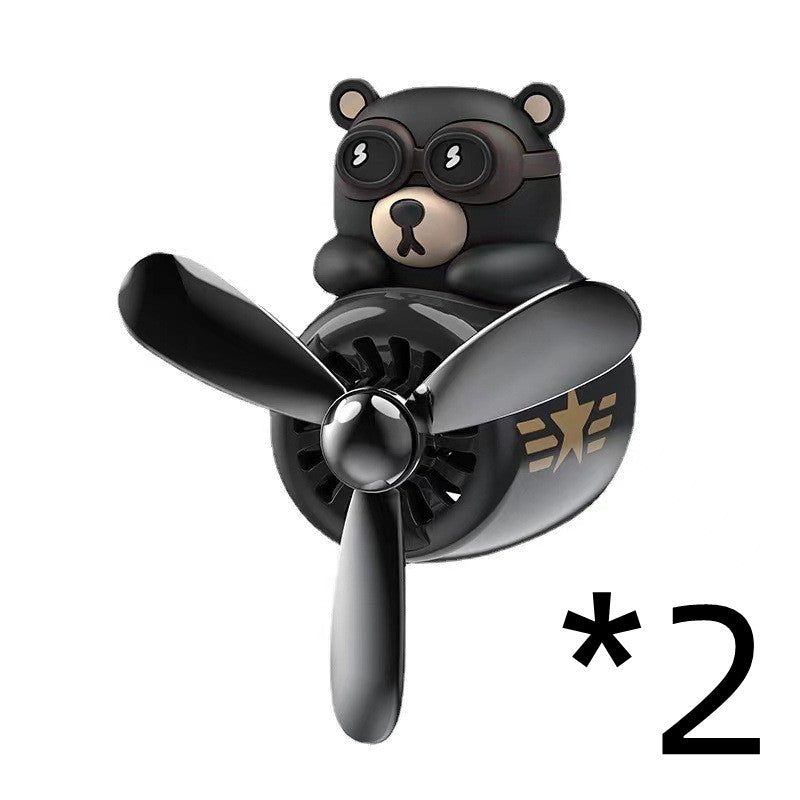 Cartoon Cute Creative Little Black Bear Car Air Outlet Aromatherapy