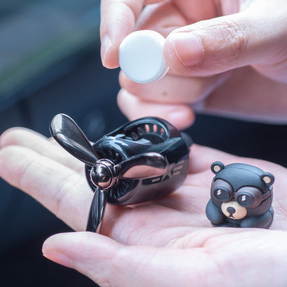 Cartoon Cute Creative Little Black Bear Car Air Outlet Aromatherapy