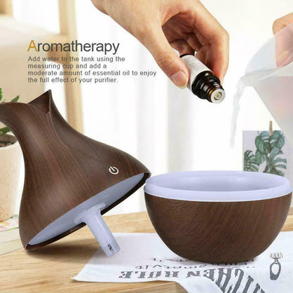 Ultrasonic Humidifier Oil Diffuser Air Purifier Aromatherapy with LED Lights