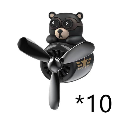 Cartoon Cute Creative Little Black Bear Car Air Outlet Aromatherapy