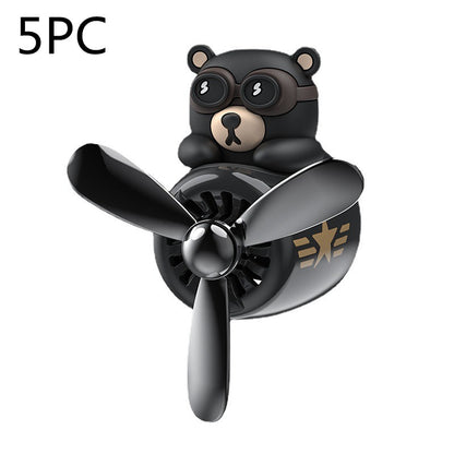 Cartoon Cute Creative Little Black Bear Car Air Outlet Aromatherapy