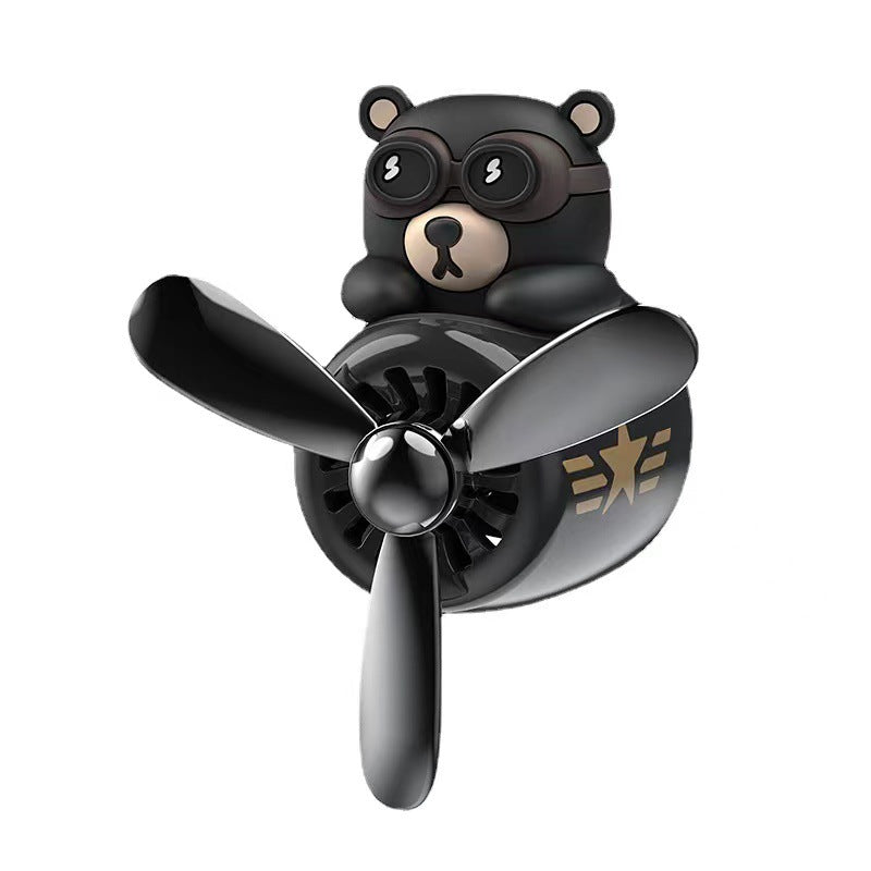 Cartoon Cute Creative Little Black Bear Car Air Outlet Aromatherapy